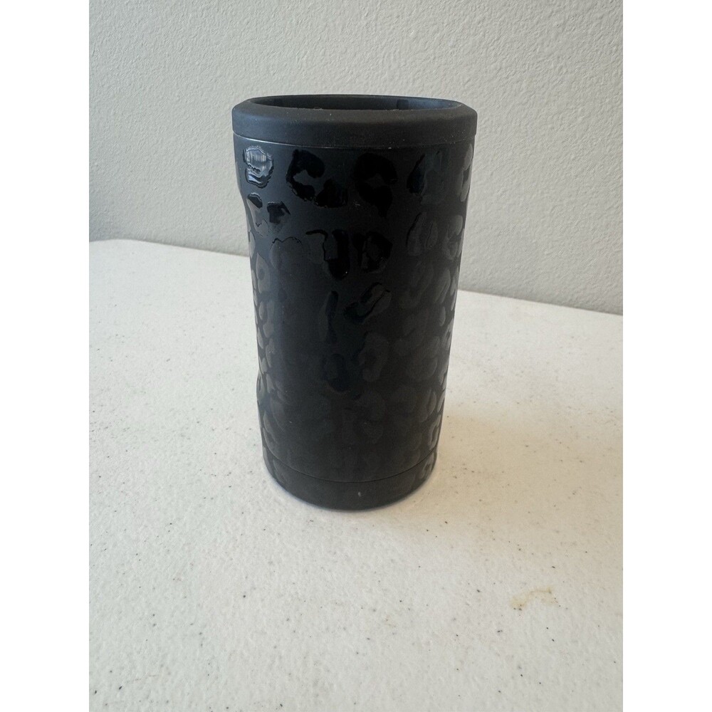 BrüMate Hopsulator Slim Onyx Leopard Insulated 12oz Can Cooler